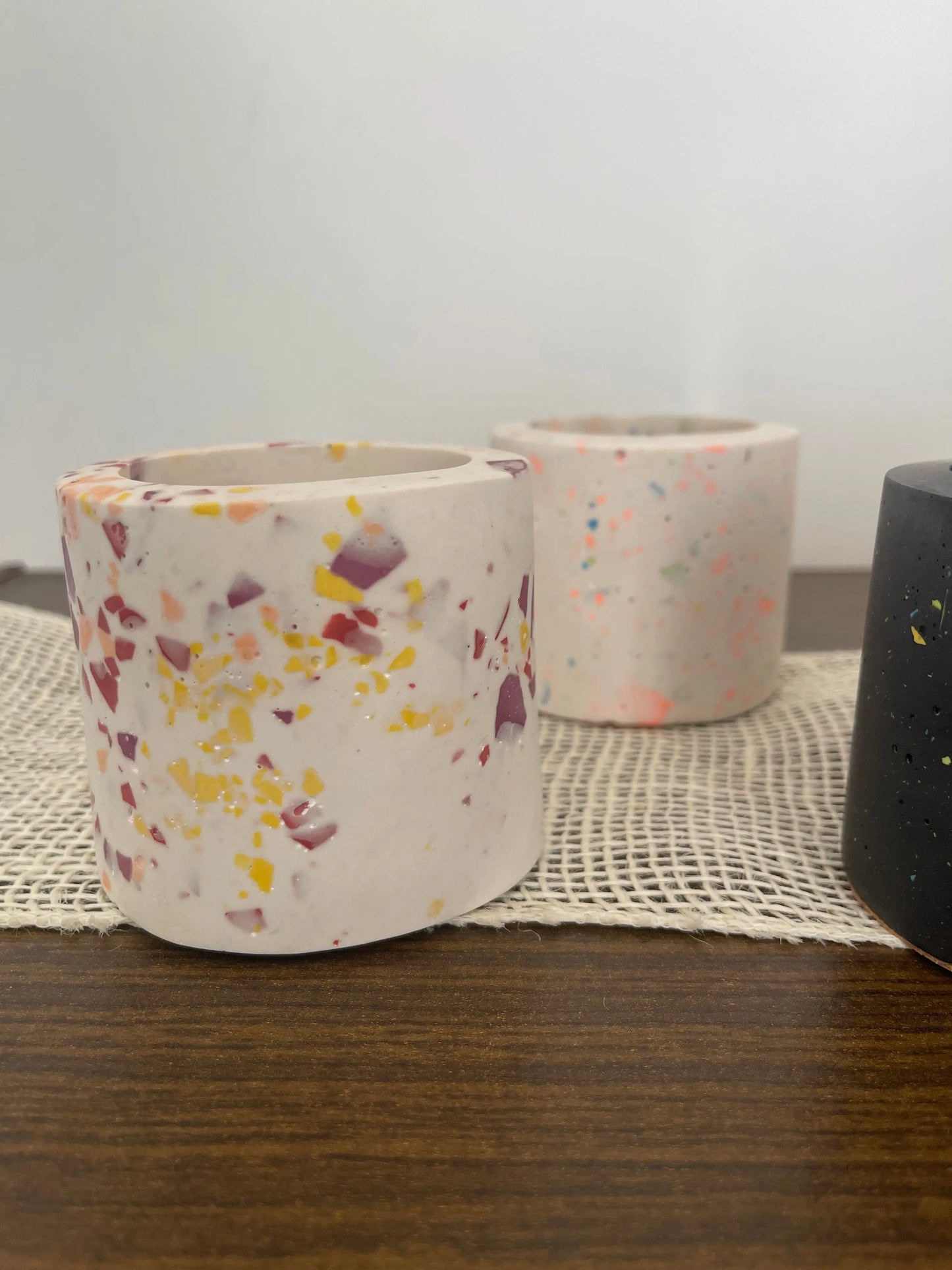Pot à cotons tiges "Lily" - déco artisanale française France