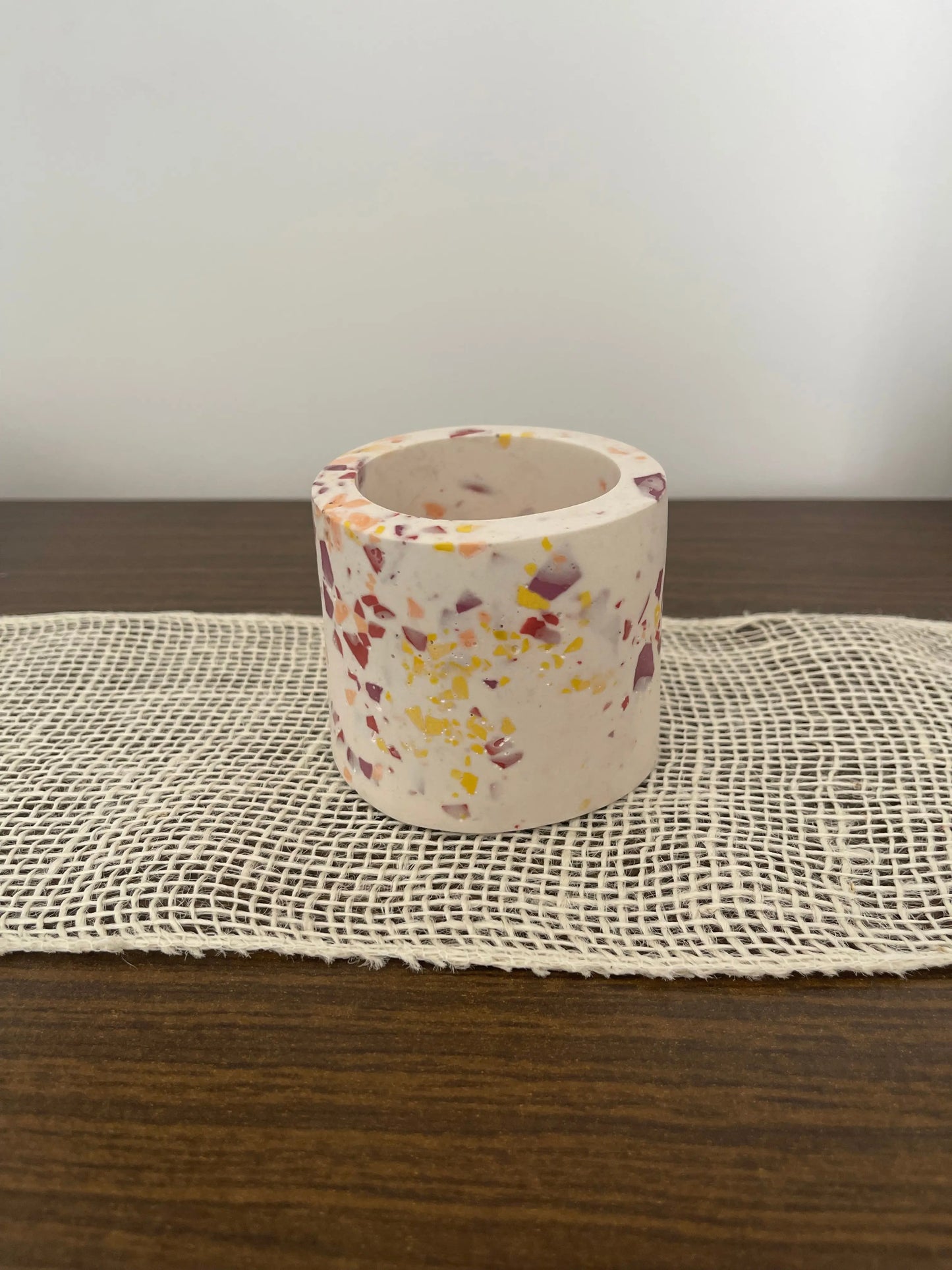 Pot à cotons tiges "Lily" - déco artisanale française France