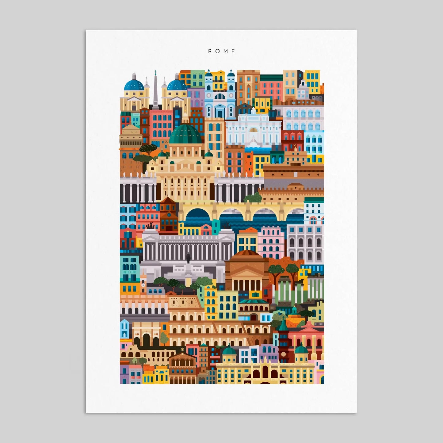 Affiche illustrée "Rome" - L'Envie Déco