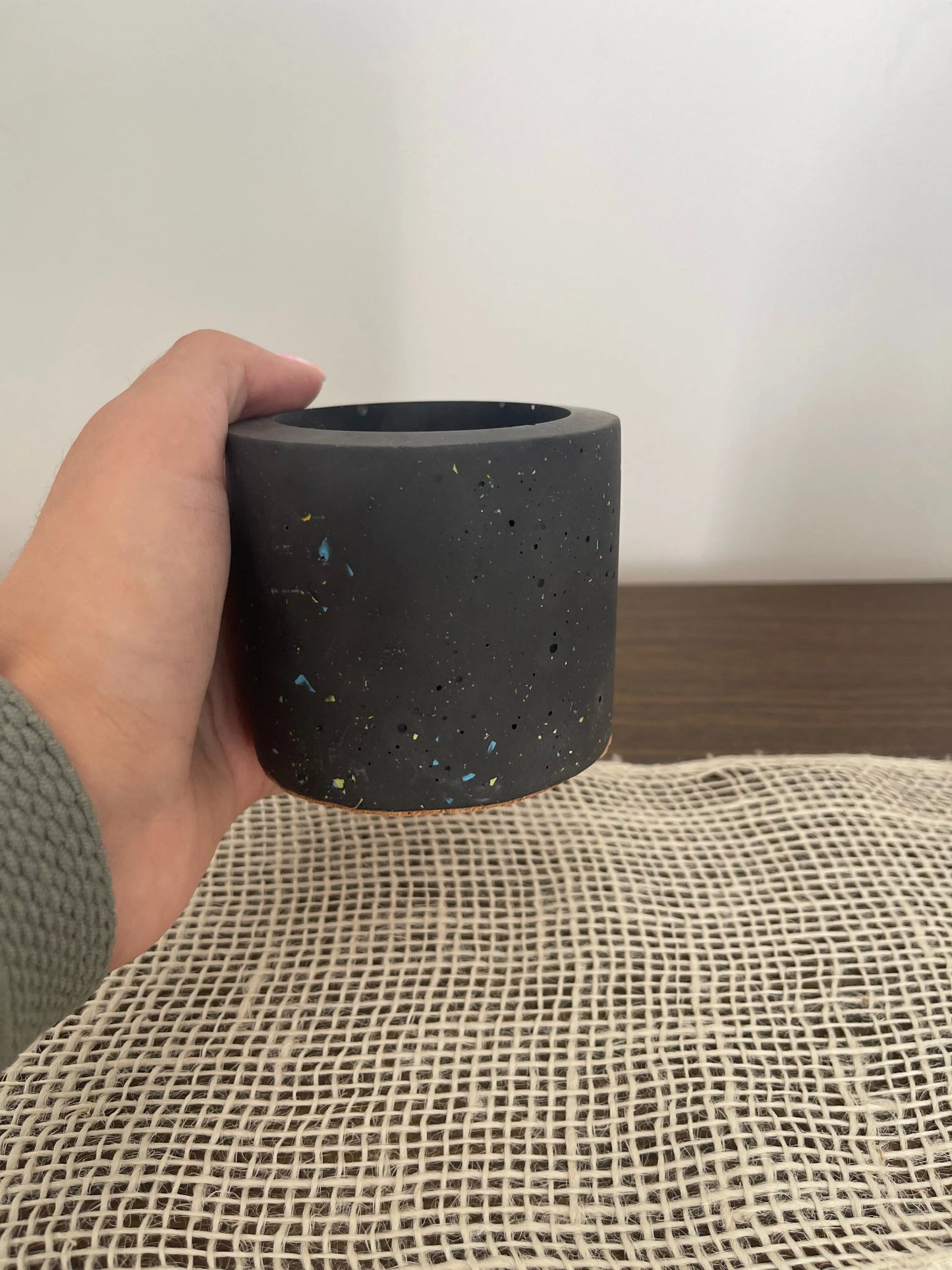Pot à cotons tiges "Lily" - déco artisanale française France