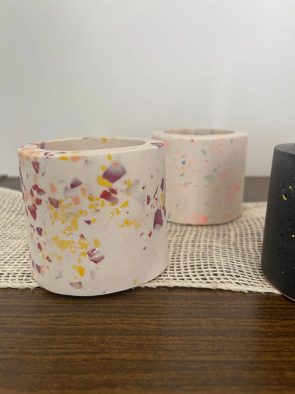 Pot à cotons tiges "Lily" - déco artisanale française France