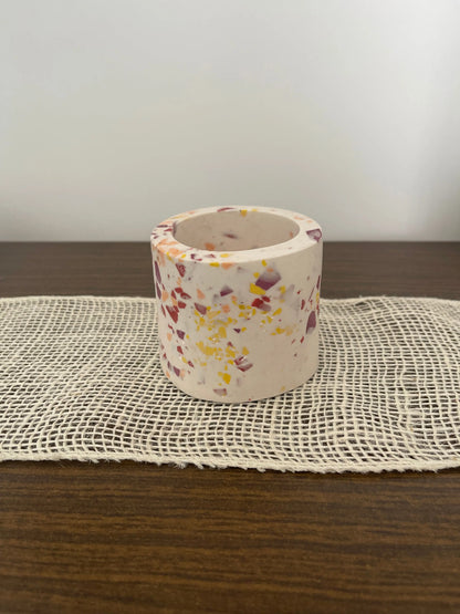 Pot à cotons tiges "Lily" - déco artisanale française France