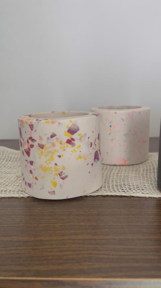 Pot à cotons tiges "Lily" - déco artisanale française